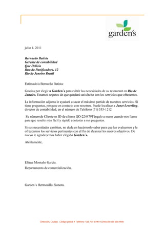 Correspondencia combinada