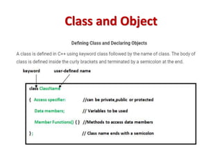Class and Object
 