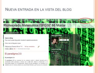 NUEVA ENTRADA EN LA VISTA DEL BLOG
 