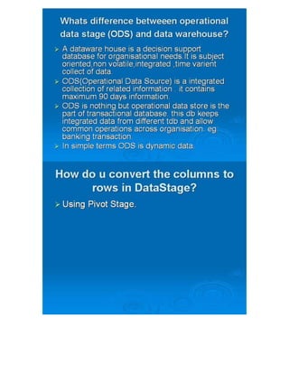 Datastage interview questions from - testingbrain.com