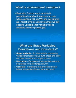 Datastage interview questions from - testingbrain.com