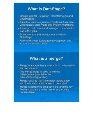 Datastage interview questions from - testingbrain.com