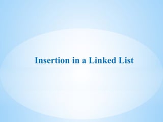 Insertion in a Linked List
 