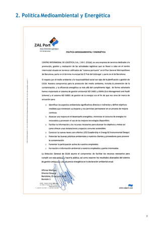 7
2. Política Medioambiental y Energética
7
 