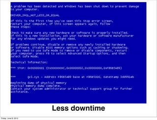 Less downtime
Friday, June 8, 2012
 