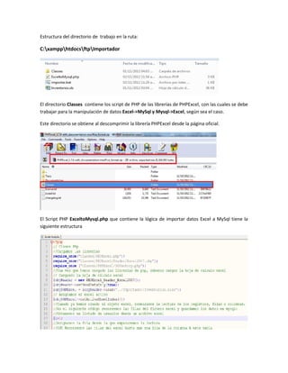 De excel a  my sql con php excel