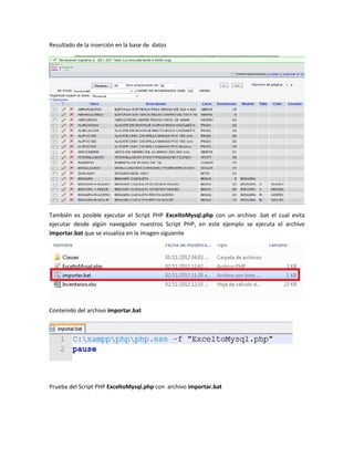 De excel a  my sql con php excel