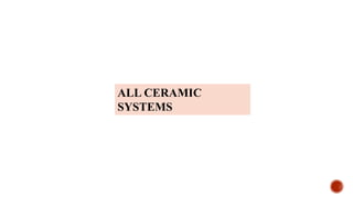 ALL CERAMIC
SYSTEMS
 