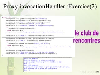 Proxy invocationHandler :Exercice(2) le club de rencontres 