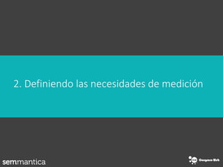 2. Definiendo las necesidades de medición
 