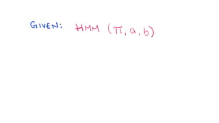 Dynamic programming for machine learning: Hidden Markov Models