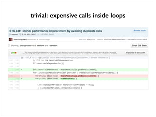 trivial: expensive calls inside loops

 