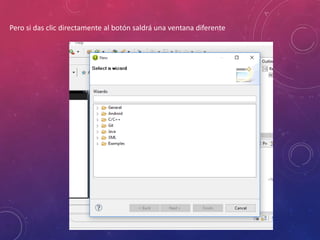 Pero si das clic directamente al botón saldrá una ventana diferente
 