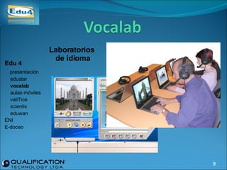 Edu 4 presentación edustar vocalab aulas móviles valiTice scientix eduwan ENI E-doceo Laboratorios  de idioma 