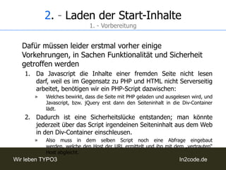  Links im Fließtext sollen auch im linken Div geladen werden