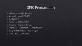 Embedded programming on r pi and arduino