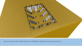 EXCAVACIÓN POR TRINCHERAS DE PRIMERA SERIE DE MUROS PANTALLA
 