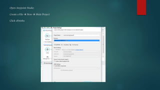 Open Anypoint Studio
Create a File  New  Mule Project
Click «Finish»
 