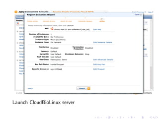 Launch CloudBioLinux server
 