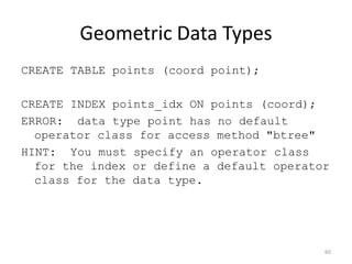 What	
  Was	
  Not	
  Discussed
• Word	
  density	
  
– prior	
  to	
  9.3,	
  performance	
  issues	
  with	
  greater	
  word	
  
density	
  
• Type	
  of	
  text	
  data	
  –	
  phrases	
  vs	
  paragraphs
60
 
