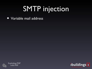SMTP injection Variable mail address 