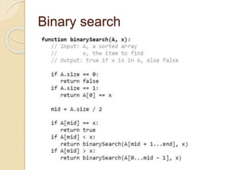 Binary search
 