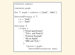 Formal verification of algorithms