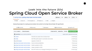 42
Spring Cloud Open Service Broker
Look into the future (3/x)
 