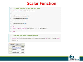 Scalar Function

 