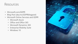 • Microsoft.com/GDPR
 