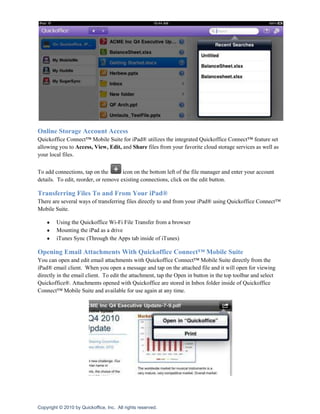 Tap on the blue chevron to see the file information, a visual first page preview of the file, and then tap on the file name in the text box to rename the file      <br />Click on the  on the bottom right of the file manager to create a new folder