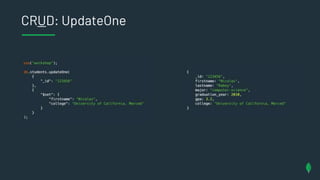 CRUD: UpdateOne
 
