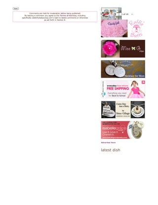 Save

                Comments are held for moderation before being published.
                                                                                                      1 of 10   ››
          By leaving a comment you agree to the Terms of Service, including
       specifically celebritybabyscoop.com's right to delete comments or otherwise
                                  as set forth in Section 8.




                                                                                     Advertise Here



                                                                                     latest dish
 