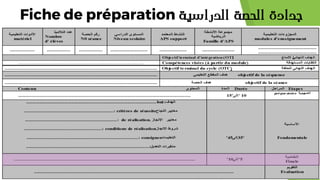 Fiche de préparation ‫الدراسية‬ ‫الحصة‬ ‫جدادة‬
 