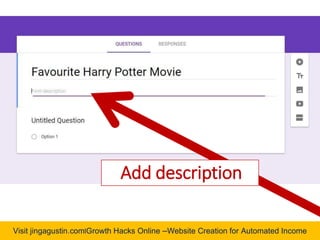 Visit jingagustin.com|Growth Hacks Online –Website Creation for Automated Income
Add description
 