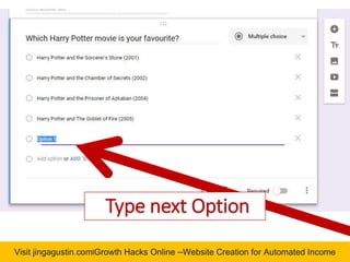 Visit jingagustin.com|Growth Hacks Online –Website Creation for Automated Income
Type next Option
 
