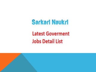 Govt Jobs | government jobs india
