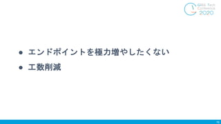 ● エンドポイントを極力増やしたくない
● 工数削減
16
 