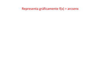 Representa gráficamente f(x) = arcsenx
 