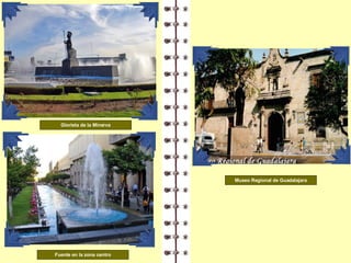 Fuente en la zona centro Glorieta de la Minerva Museo Regional de Guadalajara 