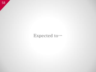58
Expected to…
 