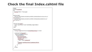 Check the final Index.cshtml file
 