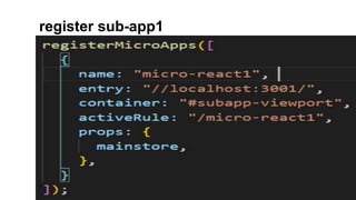register sub-app1
 
