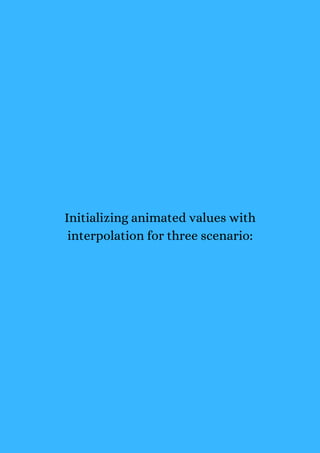 Initializing animated values with
interpolation for three scenario:
 