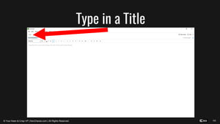 102
Type in a Title
© Your Keen & Crisp VP | KevChavez.com | All Rights Reserved
 