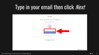 40
Type in your email then click Next
© Your Keen & Crisp VP | KevChavez.com | All Rights Reserved
 
