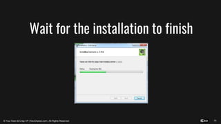 50
Wait for the installation to finish
© Your Keen & Crisp VP | KevChavez.com | All Rights Reserved
 