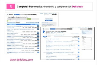 Compartir bookmarks : encuentra y comparte con  Delicious 