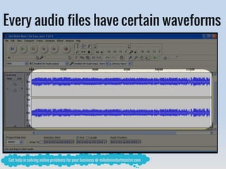 Every audio files have certain waveforms
 