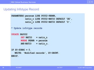 Updating Infotype Record 